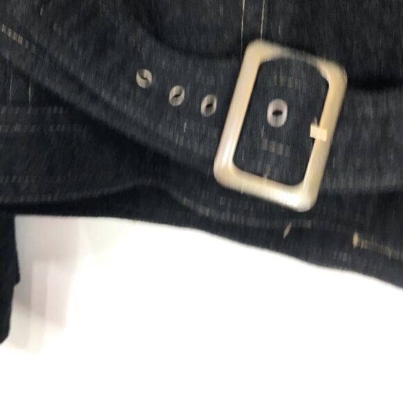 American Eagle Black Wool Blend Double Breasted Button Short Cut Pea Coat - Picture 12 of 16